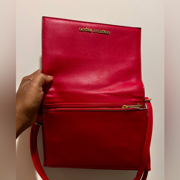 Christian Siriano Red Ladies Handbag With Double Straps - Picture 5 of 9